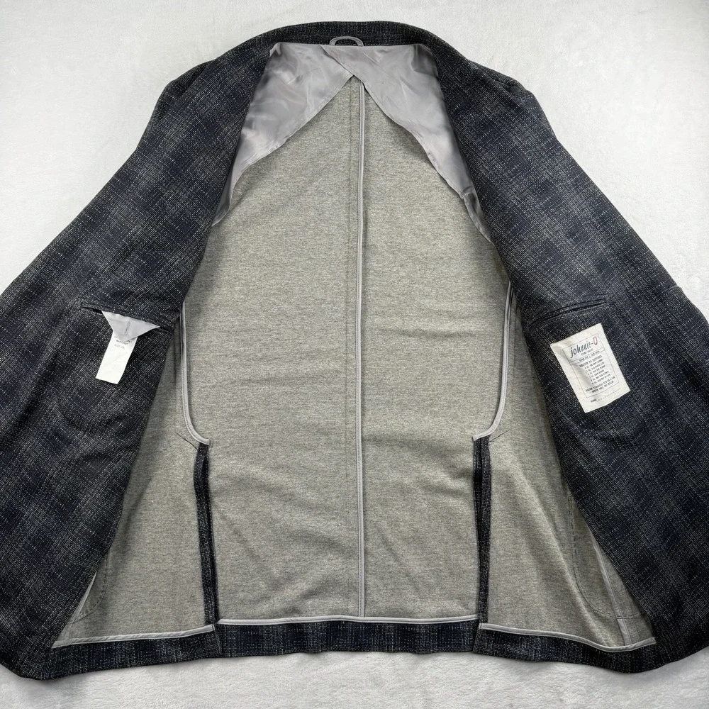 Johnnie O Plaid Blazer Sport Jacket Men's 48L Unstructured Woven Unlined Light